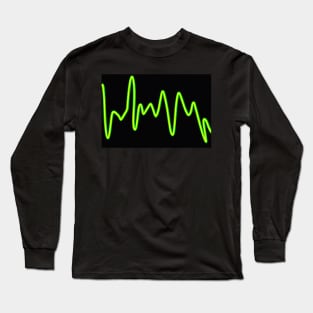 Neon Green ZigZag Line Pattern Long Sleeve T-Shirt